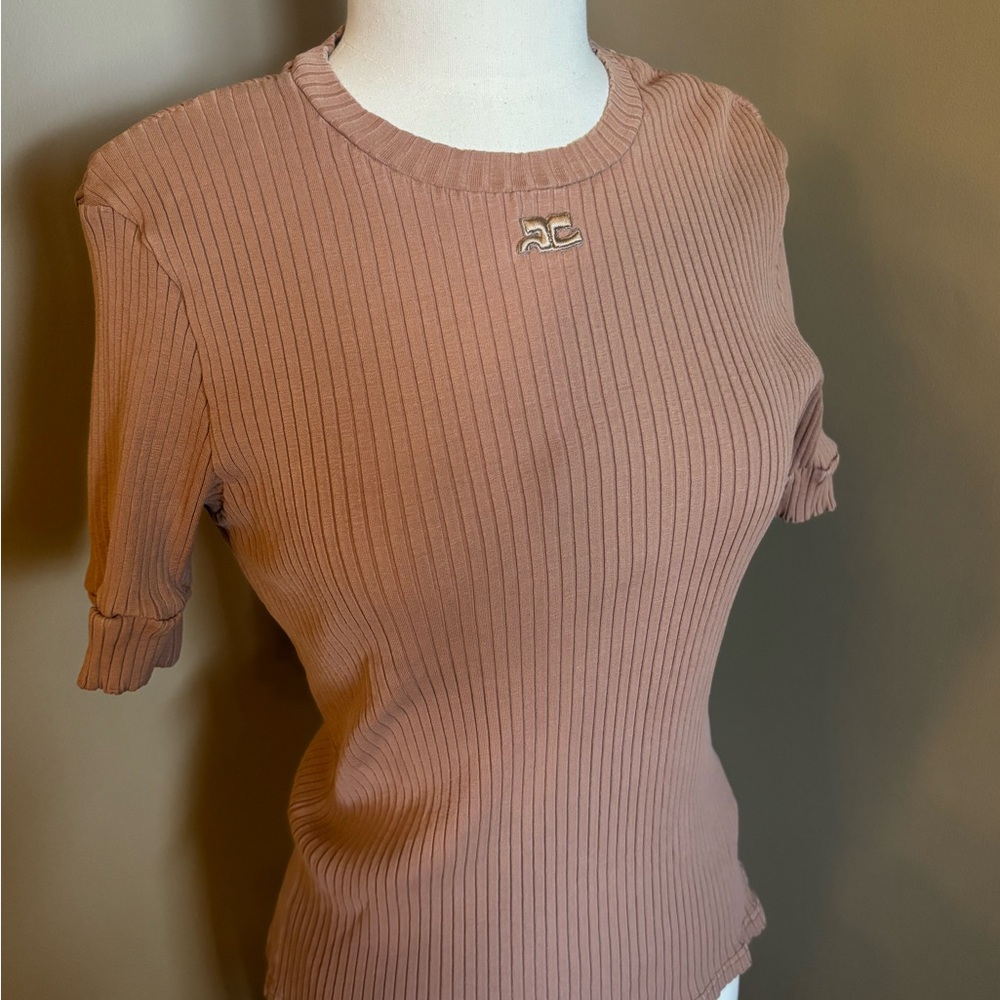 Courreges T-Shirt in Taupe